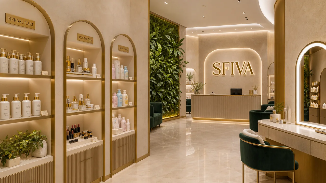 Design concept for the SFIVA boutique in Abu Dhabi